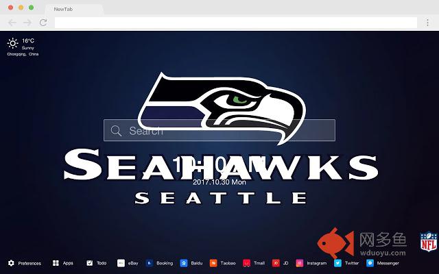 西雅图海鹰队 新标签页 高清壁纸 流行橄榄球 主题