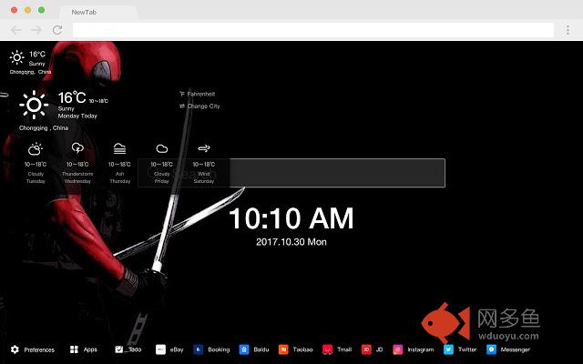 死侍 新标签页 高清壁纸 流行电影 主题