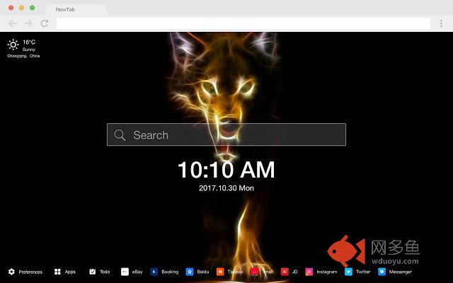 霓虹狼 新标签页 高清壁纸 流行摄影 主题