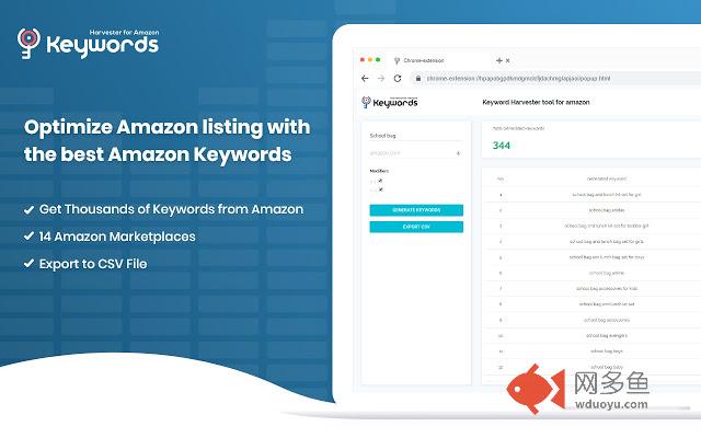 Keyword Harvester tool for Amazon