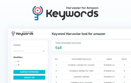 Keyword Harvester tool for Amazon插件截图