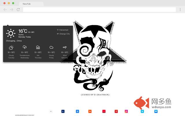 驱魔少年 新标签页 高清壁纸 流行动漫 主题插件截图
