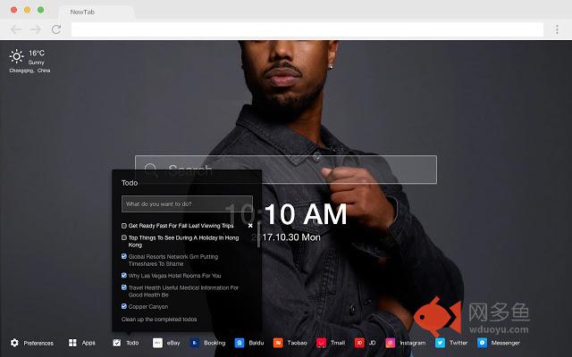 迈克尔·B·乔丹 流行壁纸 高清明星 新标签页 主题插件截图