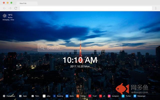 东京 新标签页 高清壁纸 流行城市 主题插件截图