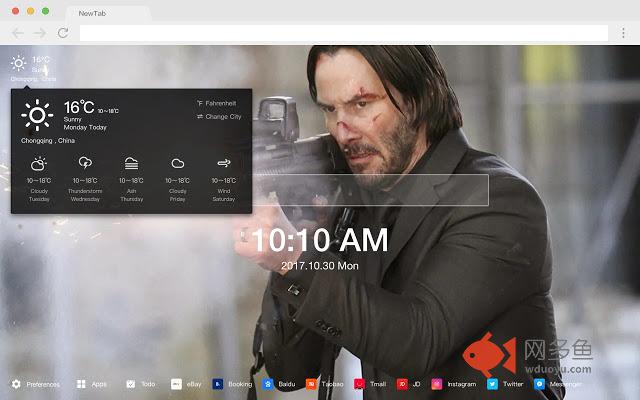John Wick 流行明星 高清壁纸 新标签页 主题