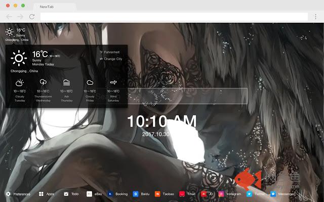 前凸后翘 流行动漫 高清壁纸 新标签页 主题插件截图
