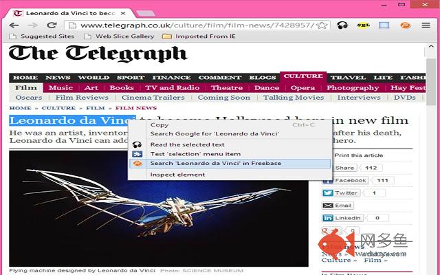 Search Information in Freebase插件截图