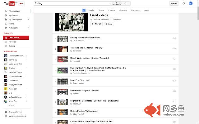 Youtube playlist search插件截图
