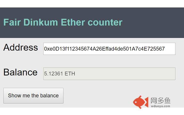 Fair Dinkum ether counter插件截图