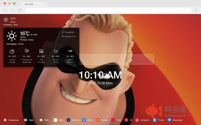超人总动员2 流行电影 高清壁纸 新标签页 主题