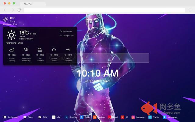Fortnite Galaxy Skin 流行游戏 高清壁纸 新标签页 主题