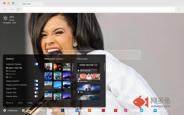 Cardi B 新标签页 高清壁纸 流行歌手 主题