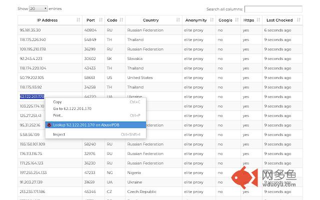 AbuseIPDB IP Analyzer插件截图