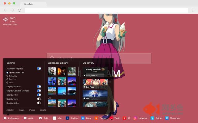 坂上智代 新标签页 高清壁纸 流行动漫 主题插件截图