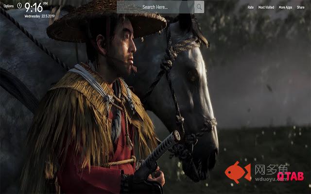 Ghost of Tsushima Wallpapers HD Theme插件截图