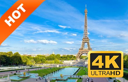 埃菲尔铁塔 新标签页 高清壁纸 流行建筑 主题插件截图