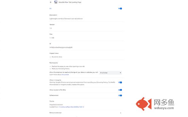 Sensible New Tab Landing Page