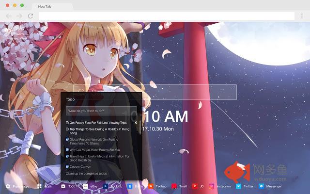 伊吹萃香 流行壁纸 高清动漫 新标签页 主题插件截图