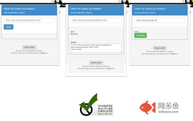 ipty.de/av - Virus/Malware Link Checker插件截图