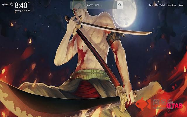 Zoro RORONOA Wallpapers HD Theme插件截图