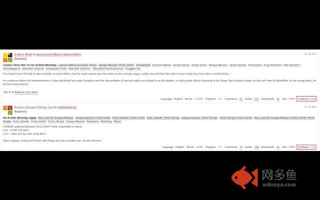 AO3 TrueRank插件截图