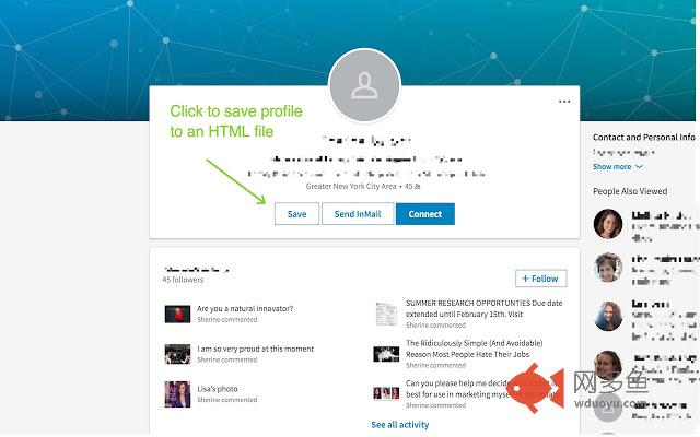Social Media Profile Saver