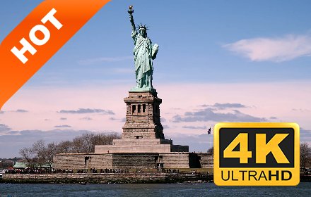 自由女神像 新标签页 高清壁纸 流行建筑 主题插件截图