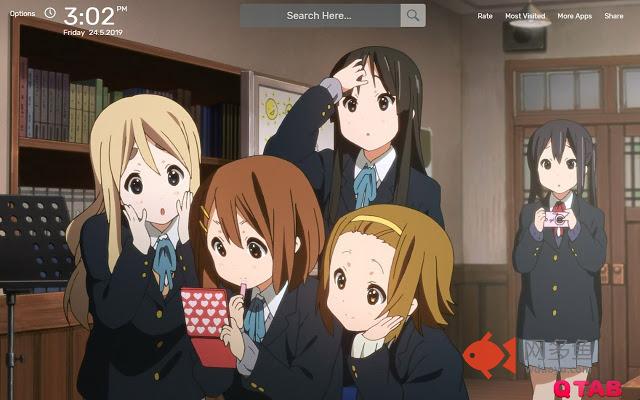 K-ON HD Wallpapers New Tab插件截图