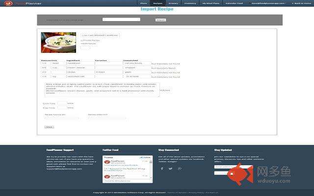 Food Planner Importer
