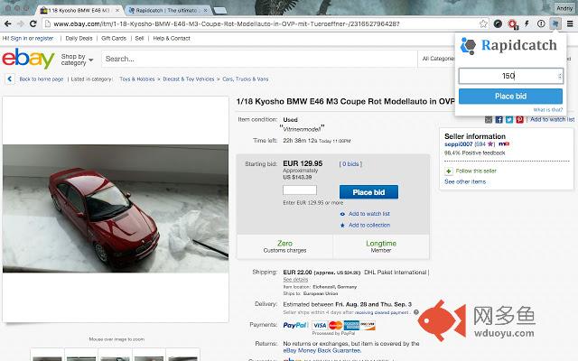 Rapidcatch eBay auction sniper
