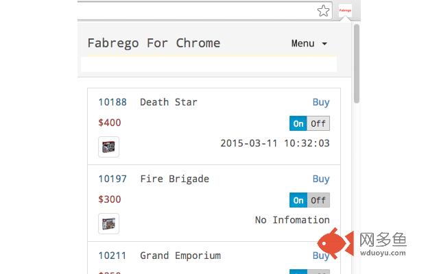 Fabrego For Chrome插件截图