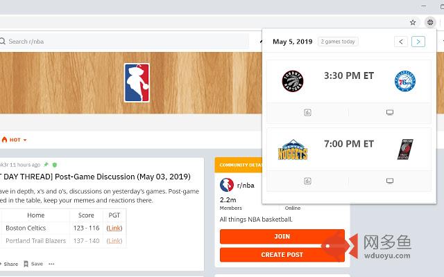 NBA GameTime插件截图