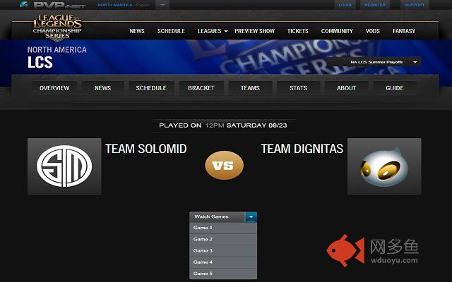 LolEsports Match Dropdown Fix插件截图