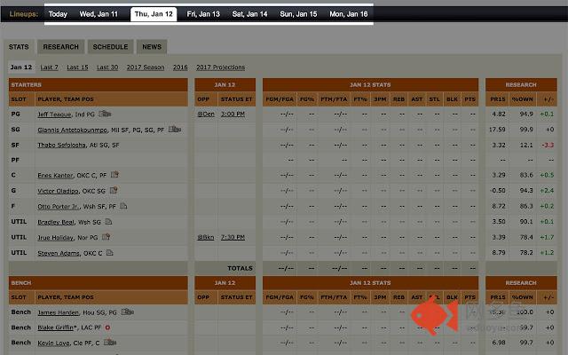 ESPN Fantasy Period Viewer插件截图