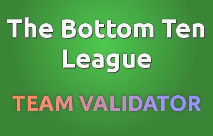 The Bottom Ten League插件截图