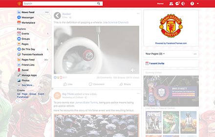 Manchester United FC Theme for Facebook插件截图