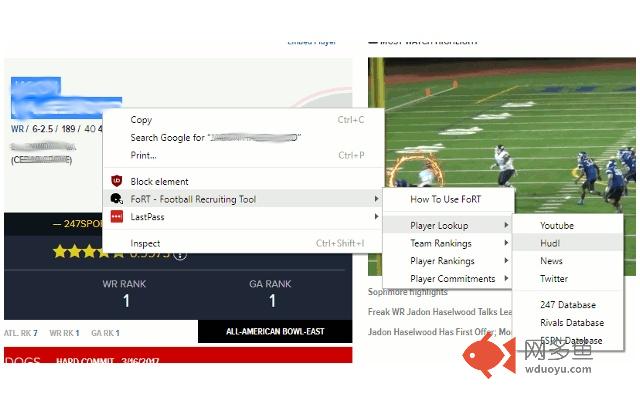 FoRT - Football Recruiting Tool