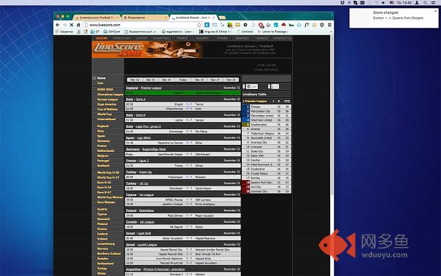 Livescore.com Football Matches Score Checker插件截图