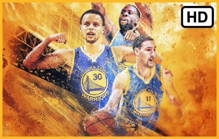 Golden State Warriors NBA Basketball HD Theme插件截图
