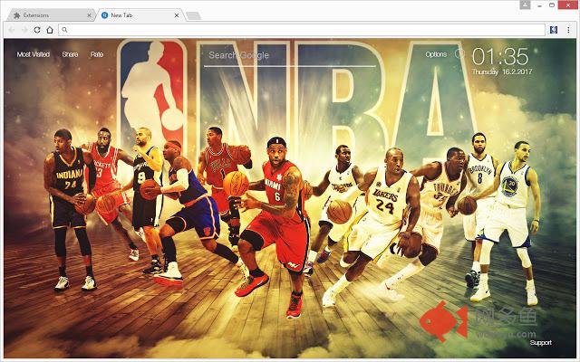 NBA All Stars Basketball Wallpaper HD New Tab