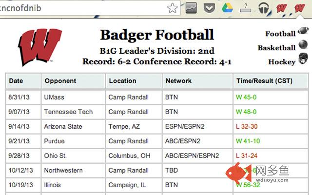 WI Badgers Football & Basketball Schedule