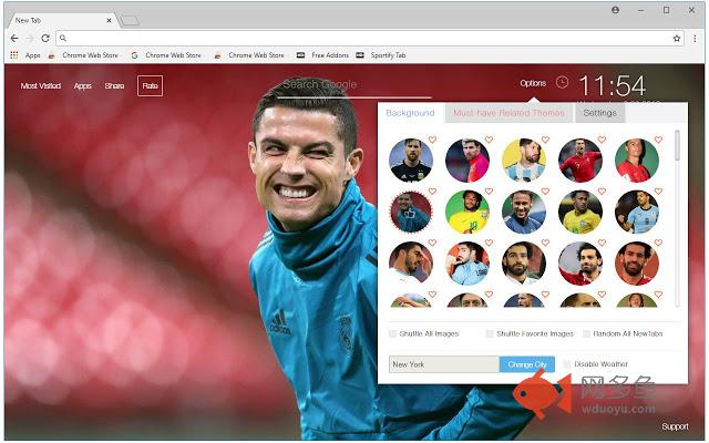 World Cup Football Stars HD Wallpaper New Tab