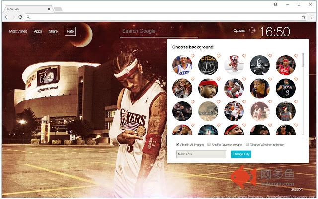 NBA Allen Iverson Wallpaper HD New Tab Themes