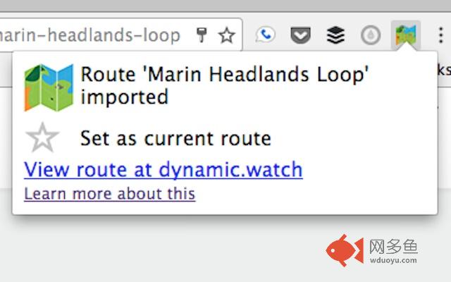 dynamicWatch Route Save to Garmin